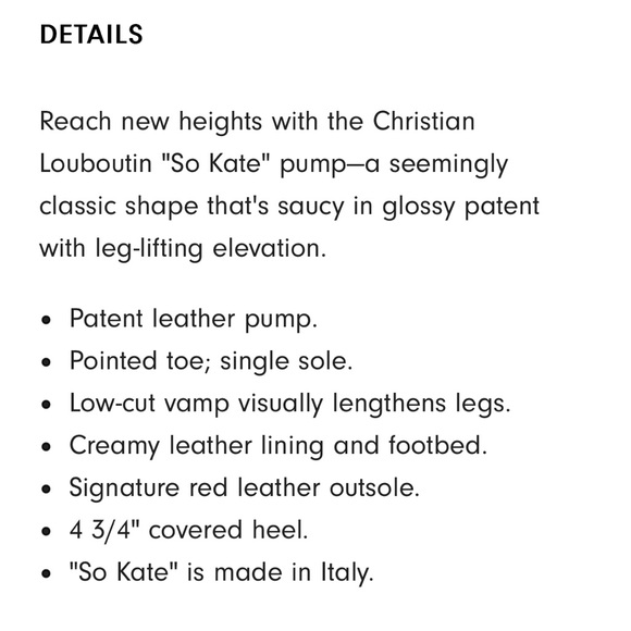 Christian Louboutin So Kate Patent Pointed-Toe Red Sole Pump SIZE 37/7 - Picture 16 of 16